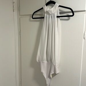 Alice and Olivia open back white body suit